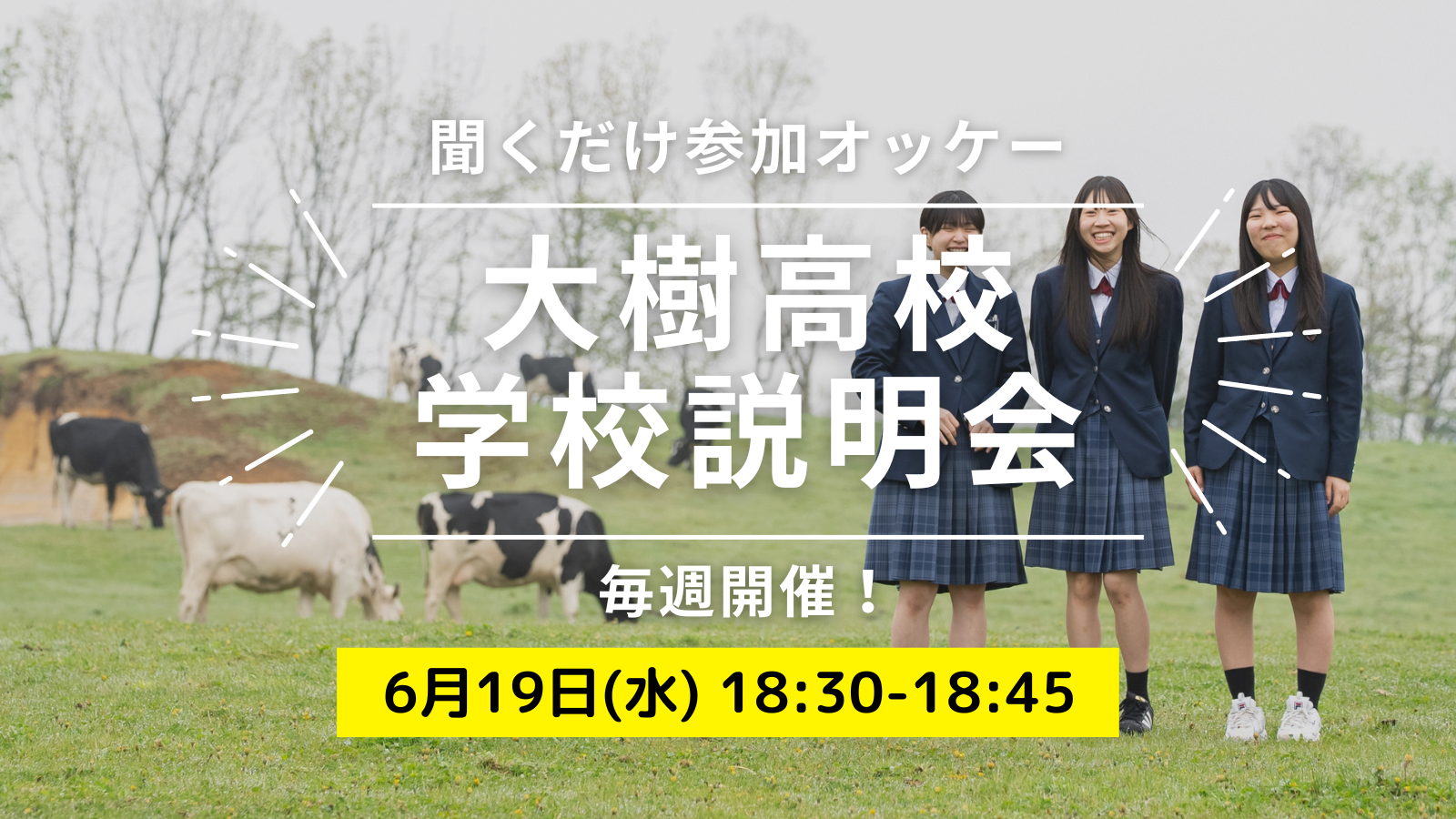 ＼聞くだけ参加オッケー／ライトな学校説明会